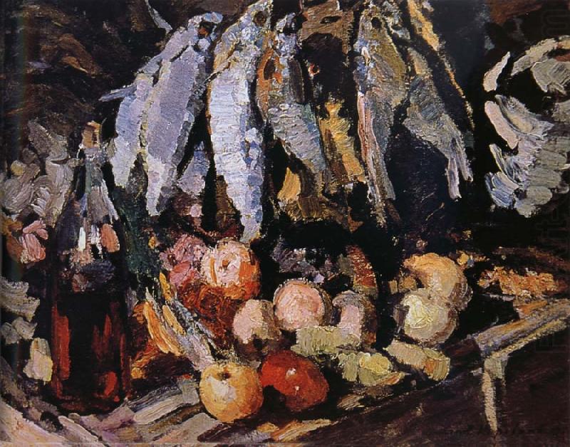 Konstantin Korovin Fish wine and fruit china oil painting image